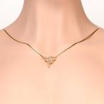 Halsketting - 18 karaat Geel goud - Diamant - Vintage jaren, Handtassen en Accessoires, Kettingen, Nieuw