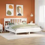 vidaXL Bed met boekenkast zonder matras grenenhout wit, Huis en Inrichting, Verzenden, Nieuw