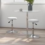 vidaXL Eetkamerstoelen 2 st kunstleer wit, Verzenden, Nieuw