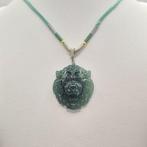 Ketting met hanger - Handgesneden jadeïeten jadehanger –