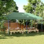 vidaXL Partytent inklapbaar pop-up 580x292x315 cm bruin, Tuin en Terras, Partytenten, Verzenden, Nieuw