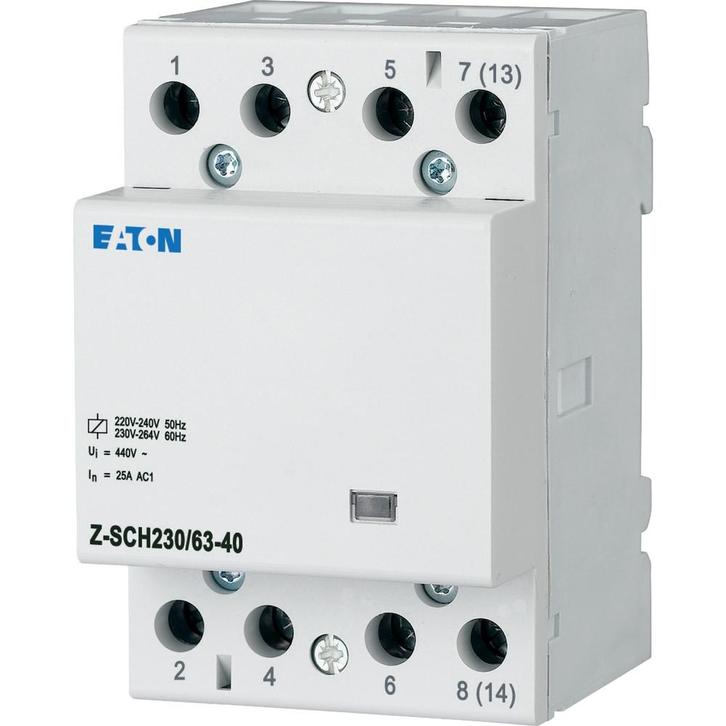 Eaton Installation Contactor 230VAC 50Hz 63A 4NO 3HP -, Doe-het-zelf en Bouw, Elektriciteit en Kabels, Verzenden