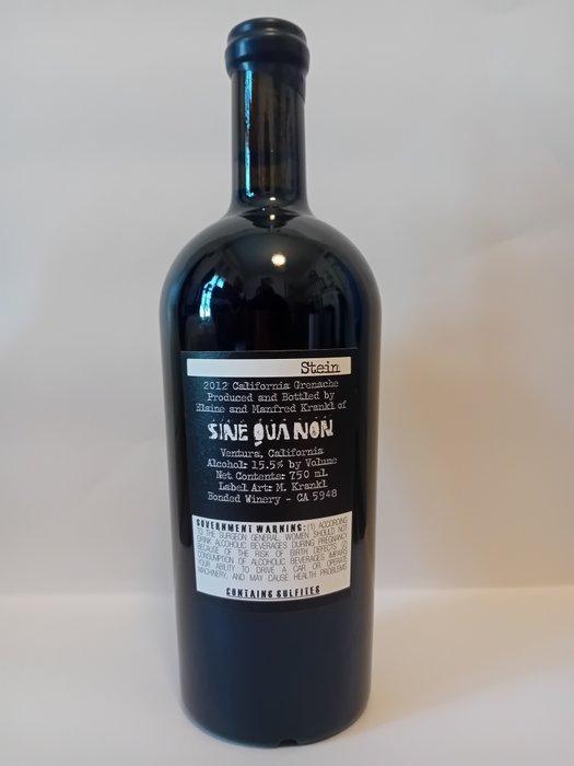 2012 Sine Qua Non, Stein Grenache - Californië - 1 Fles, Verzamelen, Wijnen