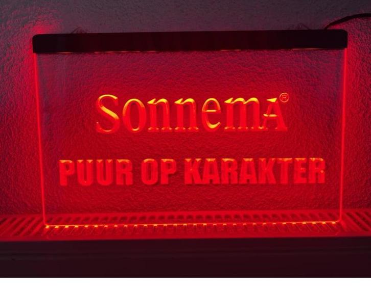 Sonnema neon bord lamp LED verlichting reclame lichtbak bier, Huis en Inrichting, Lampen | Overige, Nieuw, Verzenden