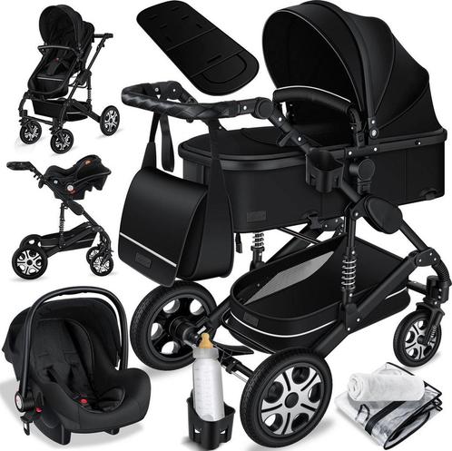KESSER® Kinderwagen - 3 in 1 - Loops - Wandelwagen - Zwart, Huis en Inrichting, Woonaccessoires | Overige, Verzenden