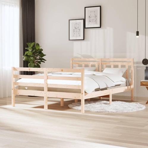 vidaXL Bedframe massief hout 140x200 cm, Maison & Meubles, Chambre à coucher | Lits, Envoi