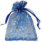 Fako Bijoux® - Organza Zakjes - 9x12cm - Krul Donkerblauw -, Verzenden, Nieuw