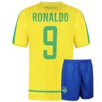 Kingdo Brazilie Voetbaltenue Thuis Ronaldo - WK 2002 - Kind, Verzenden, Nieuw, Bal