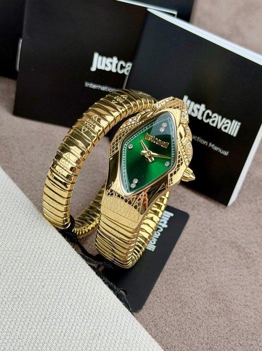 Just Cavalli - Gemma Gold Green Snake - Sans prix de réserve, Handtassen en Accessoires, Horloges | Heren