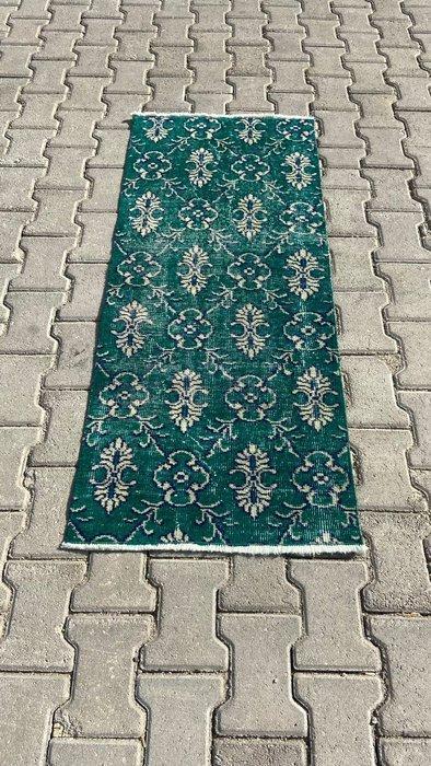 Handgemaakt vintage tapijt - Loper - 144 cm - 61 cm - Groene, Huis en Inrichting, Stoffering | Tapijten en Vloerkleden