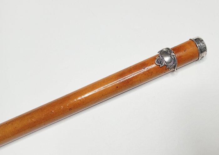 Wandelstok - Hout, Verzilverd, Antiek en Kunst, Curiosa en Brocante