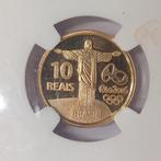 Brazilië. 10 Reais Gold, Läufer 2014, Postzegels en Munten