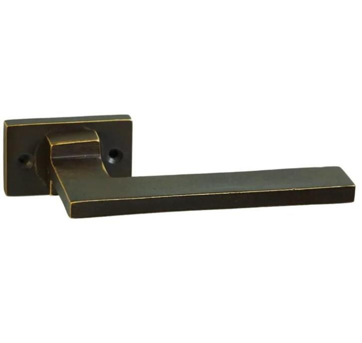 Deurklink Jolie Evoke op rechthoekig rozet antiek brons, Doe-het-zelf en Bouw, Hang- en Sluitwerk, Klink of Kruk, Nieuw, Overige materialen