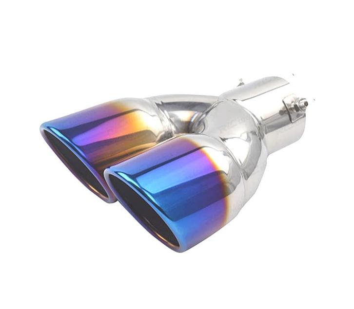 EMBOUT D´ÉCHAPPEMENT ACIER INOXYDABLE TITANE 2 DOUBLE 89MM, Autos : Pièces & Accessoires, Systèmes d'échappement, Envoi
