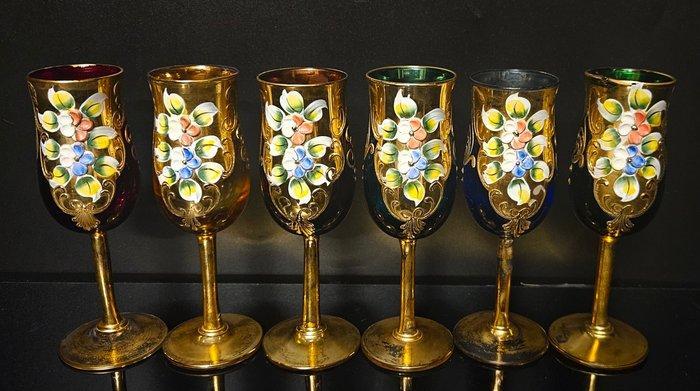 ORIGINAL MURANO GLASS - Drinkservies (6) - extreem fijne, Antiek en Kunst, Antiek | Meubels | Tafels