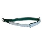 Halsb.groen/wit,150x5cm met ovalen lid en d-ring - kerbl, Dieren en Toebehoren