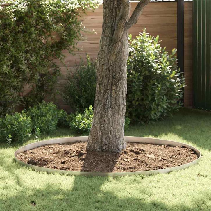 vidaXL 4 pcs Zilver 450 x 20 cm Roestvrij staal, Tuin en Terras, Bielzen en Borduren, Nieuw, Verzenden