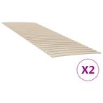 vidaXL Bedlattenvervanging met 48 latten 2 stuks 70x200 cm, Verzenden, Nieuw