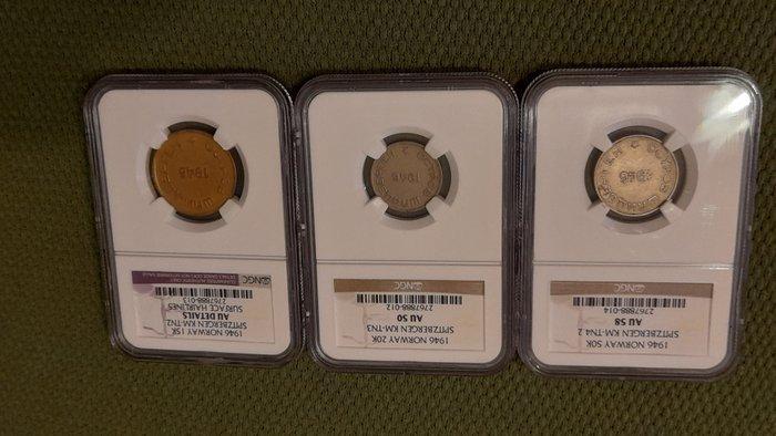 Spitsbergen (onder Noorwegen) - USSR. Arktikugol. Set of 3, Postzegels en Munten, Postzegels | Europa | Rusland