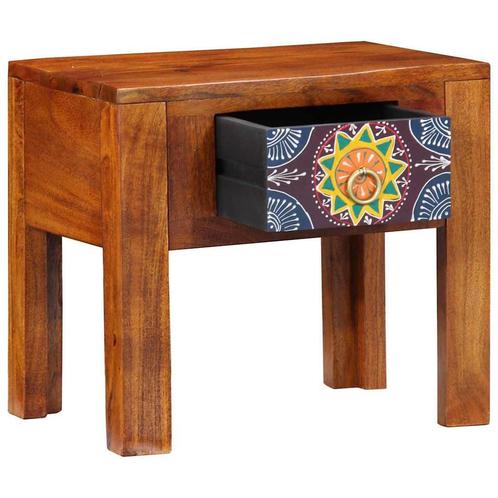 vidaXL Bijzettafel 40x30x36 cm Massief Acaciahout, Huis en Inrichting, Tafels | Bijzettafels, Nieuw, Verzenden