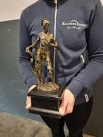 Beeld, Large Bronze Memento Mori Skeleton - 34 cm - Brons,, Antiek en Kunst, Curiosa en Brocante