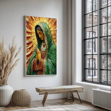 CARCANVAS_IT - Guadalupe Madonna in bright Mosaic stones