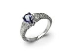 Ring - 14 karaat Witgoud, 14K witgouden ring met diamanten, Handtassen en Accessoires, Ringen, Nieuw