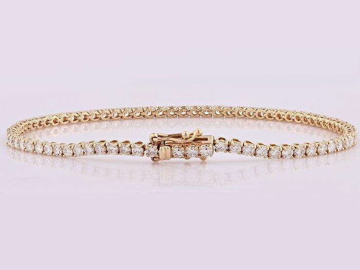 Armband - 14 karaat Geel goud - 3.17ct. tw. Diamant, Bijoux, Sacs & Beauté, Bracelets