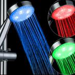LED RGB 3 kleuren douche kop douchekop kleurendouche chroom, Nieuw, Verzenden