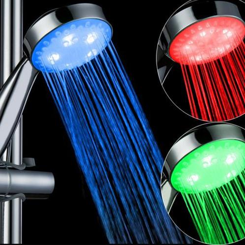 LED RGB 3 kleuren douche kop douchekop kleurendouche chroom, Huis en Inrichting, Badkamer | Badtextiel en Accessoires, Nieuw, Verzenden