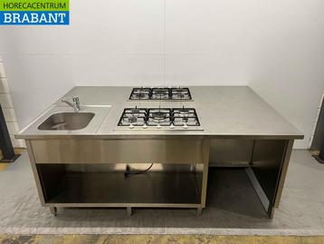 RVS Etna Kookeiland Fornuis met 2 x 5 Pits Fornuis, Ophalen of Verzenden