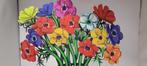 David Gerstein (1944) - POPPIES IN A VASE -   XL ->  Flowers, Antiek en Kunst, Kunst | Schilderijen | Modern
