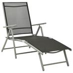 Ligbed inklapbaar zwart | Retour Deal | -55%, Verzenden, Nieuw, Aluminium