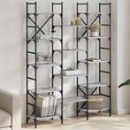 vidaXL Boekenkast 127,5x28,5x172,5 cm bewerkt hout grijs, Huis en Inrichting, Kasten | Boekenkasten, Verzenden, Nieuw