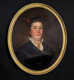 Gustave Souquet (1805 - 1867) - Portrait de lÉlégante à la, Antiek en Kunst