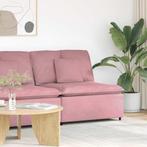vidaXL Modulaire bank middenmodule met kussens 100 cm roze, Verzenden, Nieuw