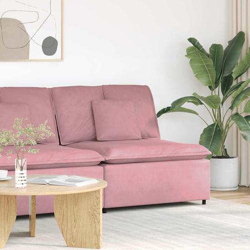 vidaXL Modulaire bank middenmodule met kussens 100 cm roze, Huis en Inrichting, Zetels | Voetbanken en poefs, Nieuw, Verzenden