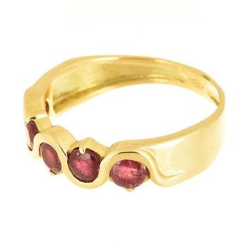 Ring - 14 karaat Geel goud Robijn