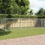 vidaXL Cage pour chien avec porte gris 6x2x1,5 m acier, Animaux & Accessoires, Maisons pour chiens, Neuf, Verzenden