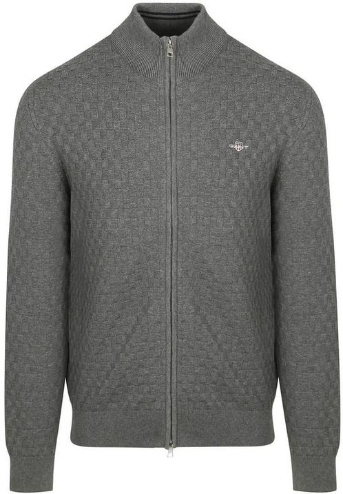 Gant Vest Texture Grijs maat Maat 52/54 (L) Heren, Kleding | Heren, Truien en Vesten, Grijs, Nieuw, Maat 52/54 (L), Verzenden