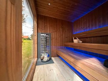 Buitensauna Thermowood | Panorama tuin sauna | Fins Modern beschikbaar voor biedingen