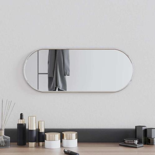 vidaXL Wandspiegel 50x20 cm ovaal zilverkleurig, Huis en Inrichting, Woonaccessoires | Spiegels, Nieuw, Verzenden