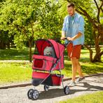 Hondenbuggy - PawHut - Opvouwbaar - Lichtgewicht - Rood, Dieren en Toebehoren, Ophalen of Verzenden, Nieuw