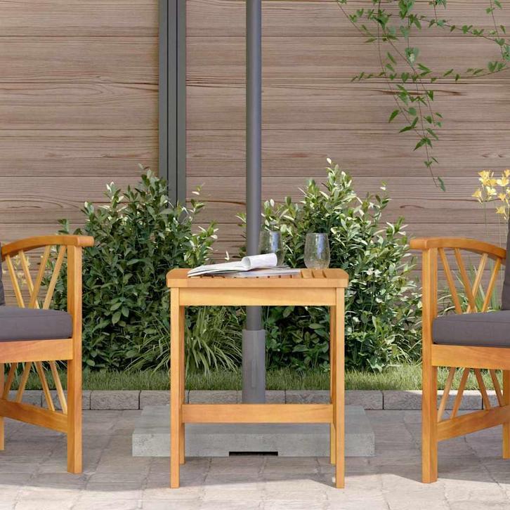 vidaXL Bijzettafel Bruin Massief acaciahout, Tuin en Terras, Tuinsets en Loungesets, Nieuw, Verzenden