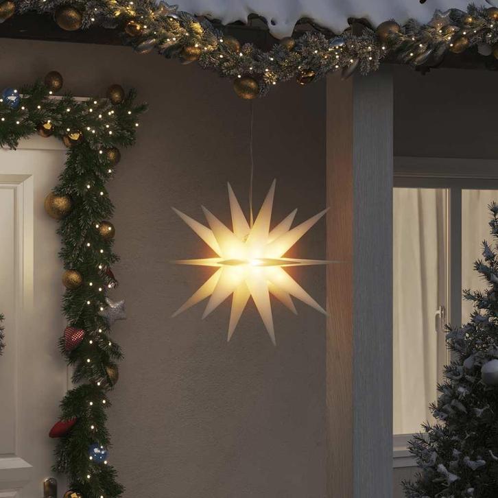 vidaXL Kerstlamp met LED inklapbaar 57 cm wit, Diversen, Kerst, Nieuw, Verzenden