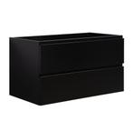 Wastafelkast Angela 90 x 48 cm Mat Zwart Wastafelmeubel, Verzenden, Nieuw