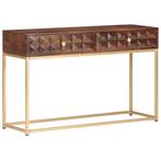 vidaXL Consoletafel 122x36x75 cm Massief mangohout, Verzenden, Nieuw