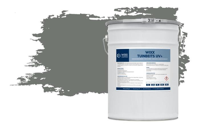 Wixx Tuinbeits UV+ Grijs 10L, Doe-het-zelf en Bouw, Verf, Beits en Lak, Grijs, Nieuw, Verzenden