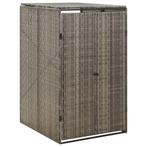 vidaXL Containerberging enkel 70x80x117 cm poly rattan grijs, Verzenden