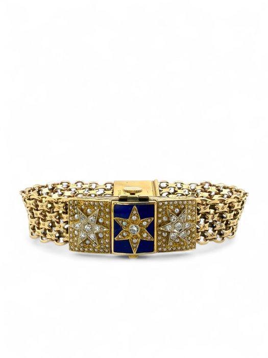 Armband - 14 karaat Geel goud, 14K geelgouden horloge en, Handtassen en Accessoires, Armbanden